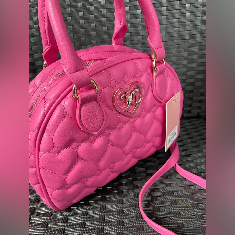 JUICY COUTURE BAG,Juicy Couture Vibrant Pink Heart Crossbody Bag - Picture 12 of 16